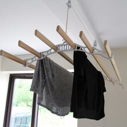 Droogrek Ophangbaar - Wit - 1.4 meter - plafond wasrek — thumbnail 3