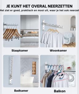 DD Droogrek Muur - Droogrek wand - Wasrek Muur - Zwart - Ruimtebesparend — thumbnail 3