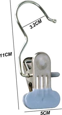 Goodivery ® Set van 10 Roterende RVS Droogklemmen met Antislip Clips voor Diverse Kledingstukken — thumbnail 3
