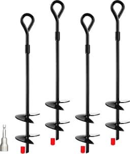 40 cm lang zware belasting grondankers voor paviljoen trampoline campingtent schommel carport met dubbele helix constructie — thumbnail 1