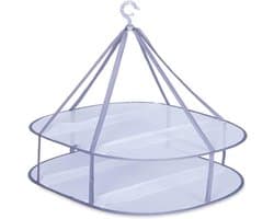 Opvouwbaar Mesh Kleding Droogrek met Winddichte Trui Doek Droger - Hangend Wasrek voor Truien, Jassen, Sokken (1-2 lagen) met Bevestigingsband