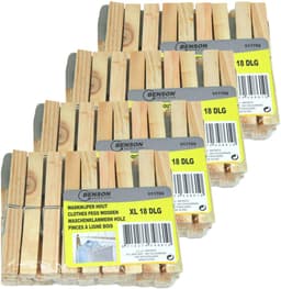 Benson Wasknijpers - 72x stuks - XXL - natuurlijke houtkleur - stevig ontwerp - 10 cm — thumbnail 2