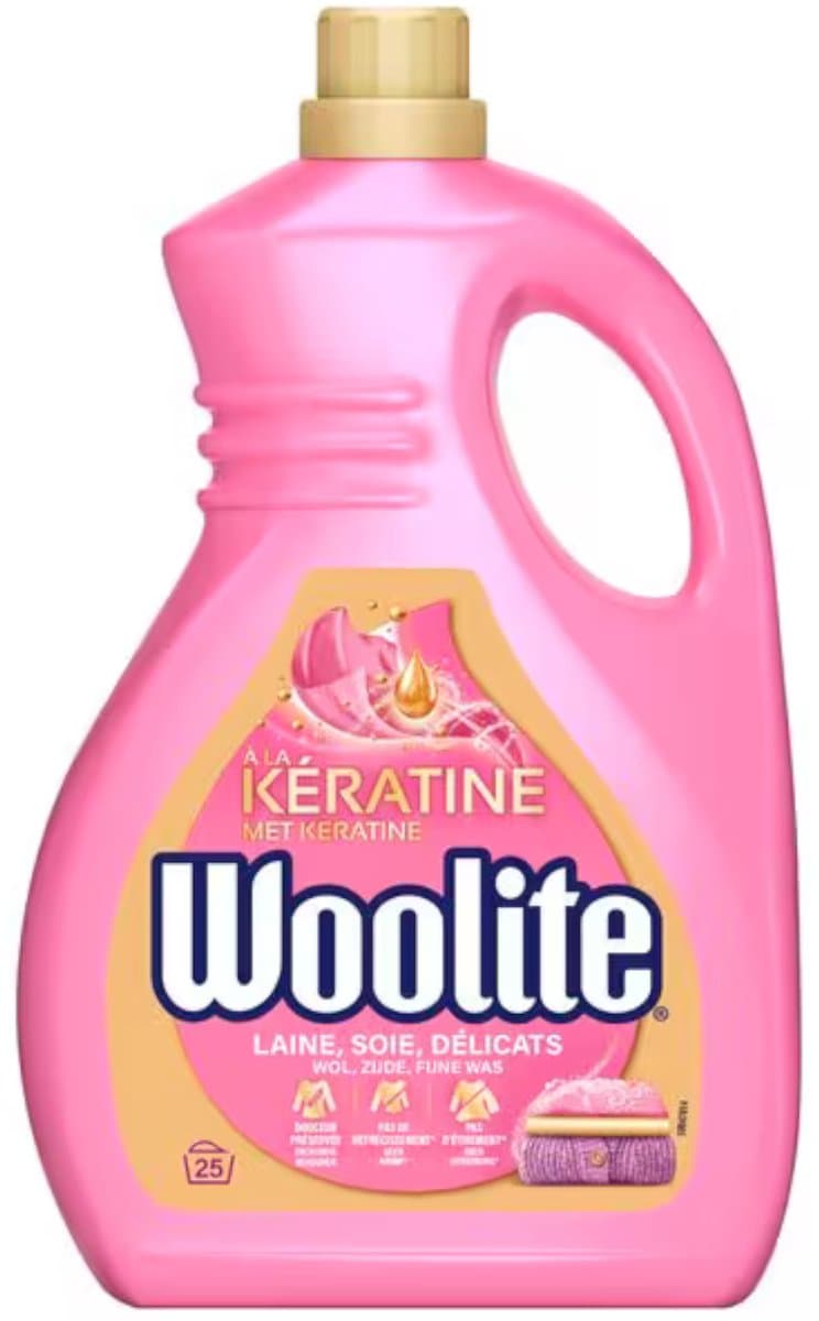 Woolite Delicate Stoffen Wasmiddel met Keratine - 25 Wasbeurten - 1,5L — afbeelding 1