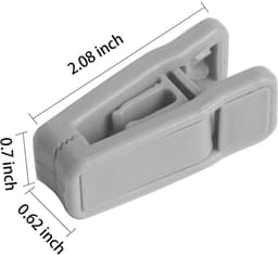 20 stuks kunststof kledinghangerklemmen - speciale clips voor kledinghangers - winddichte en antislip kunststof wasknijpers - mini-wasknijpers - geschikt voor dunne kledinglijn fluwelen hangers - vaste kledingklemmen (grijs) — thumbnail 4
