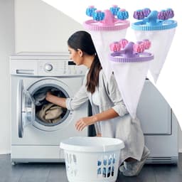 Haarverwijderaar - haarvanger wasmachine - wasballen - Anti haren - voor het verwijderen van pluisjes voor wollen truien - blauw/paars/roze — thumbnail 3