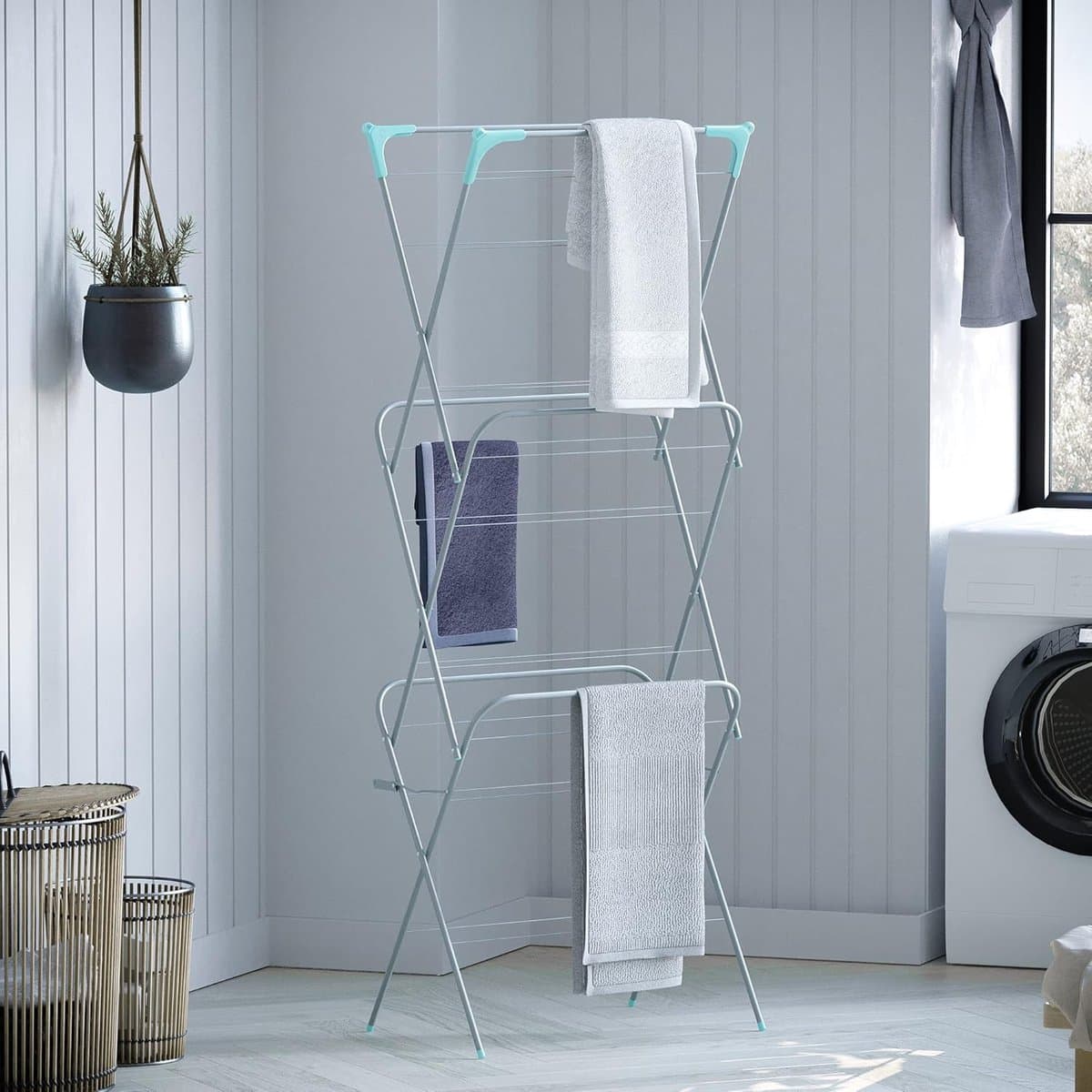 3 Laags Kleding Airer - Indoor en Outdoor Droogrek - Genoeg ruimte — afbeelding 1