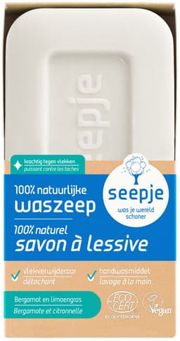 Seepje Waszeep Blok/Vlekverwijderaar - Bergamot & Limoengras - 120 gr — thumbnail 2