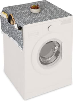 wasmachine hoes met zakjes - 130 x 55 cm - beschermer - bovenkant - polyester — thumbnail 1