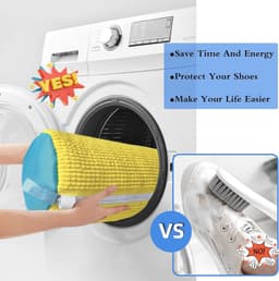 Schoenenwaszakken voor Wasmachine - Set van 2 Ruimtebesparende Schoenennetten met Ritssluiting — thumbnail 4