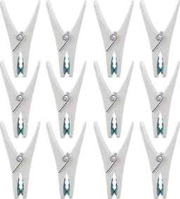 Wasknijpers Plastic 12 stuks - Set - Wasgoedknijpers - Knijpers voor Wasrek - Laundry — thumbnail 1