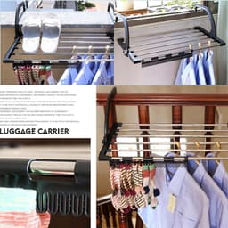 Inklapbare hangdroger voor radiator - balkonwasdroger voor wasrek - wanddroogrek voor balkon - GDWD - 32 x 40 cm folding wall laundry rack — thumbnail 5