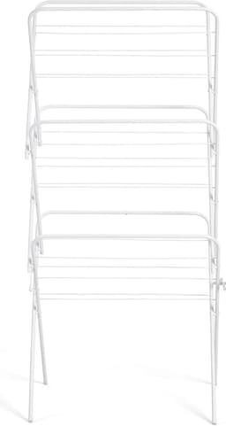 Droogrek inklapbaar 14 m - Gelakt staal wit - 61 x 138 x 445 cm — thumbnail 4