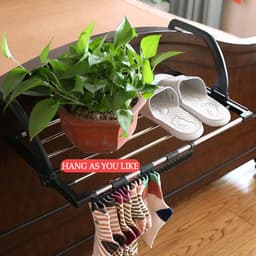 Opvouwbaar Radiatordroger voor Balkon Hangen - Ideaal voor Kleding Drogen op Radiator en Balkon — thumbnail 2