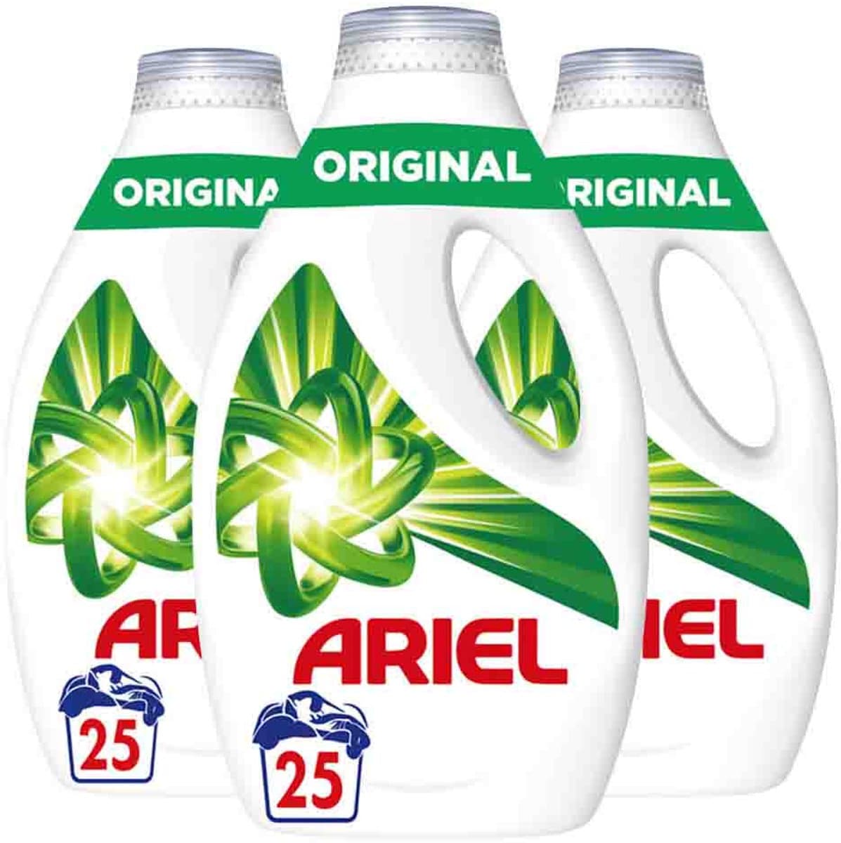 Ariel Vloeibaar Wasmiddel Original 25 Wasbeurten - 3 x 1,125 liter - Voordeelverpakking — afbeelding 1