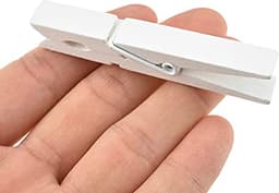 Witte houten wasknijpers 16-pack - Stevig en roestvrij voor wasgoed & ambachtelijke projecten — thumbnail 1