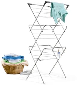 Verticale droogtoren met antislip voeten - ruimtebesparende wasdroger van metaal — thumbnail 5