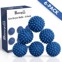 Boncy® Drogerballen - 6 Stuks Blauw - Droogballen voor Wasdrogers - Energiebesparend & Duurzaam Cadeau - Wasdrogerballen - Wasballen voor Wasdroger Droogtrommel - Dryer Balls Wol Droger Ballen - Wasmachine Wasbol Wasbollen — thumbnail 1