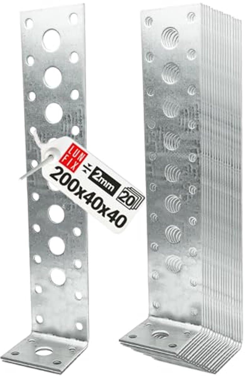 20 Stuks Platte Stalen Betonankers - Ideaal voor Houten Constructies en Verankering — afbeelding 1