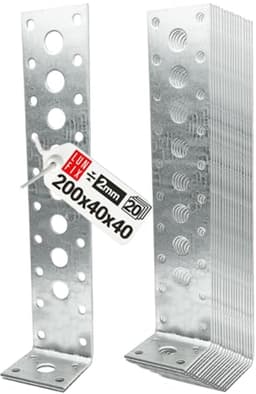 20 Stuks Platte Stalen Betonankers - Ideaal voor Houten Constructies en Verankering — thumbnail 1