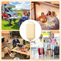 Uten Draagbare Elektrische Droger GR889-3 - Ophangbaar Design - Warmtepompdroger - 600 W - Timer 2.5H/3H/5H - Mini Wasdroger - Tot 3kg Wasgoed - Hoogte 100 cm - Beige — thumbnail 5