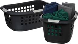 Benson Wasmand extra groot - 2x - antraciet - kunststof - 51 liter - 67 x 47 x 27 cm — thumbnail 1