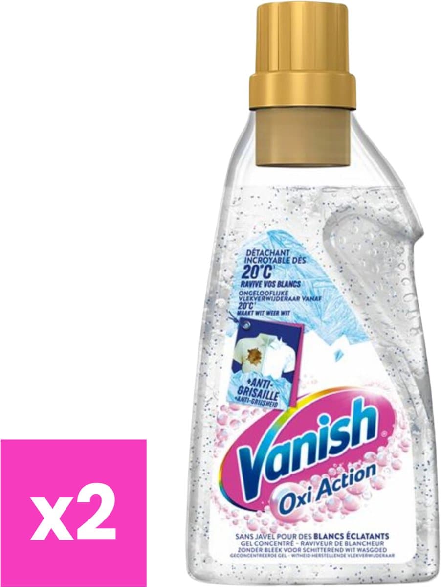 Vanish Oxi Action Whitening Booster Gel 1500ml - 2 Stuks - Voordeelverpakking — afbeelding 1