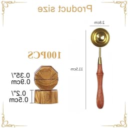 Gouden Wasbolletjes Set met 1 Smeltlepel - 100 Stuks voor Stempels, Uitnodigingen, Enveloppen en Cadeauverpakkingen — thumbnail 4