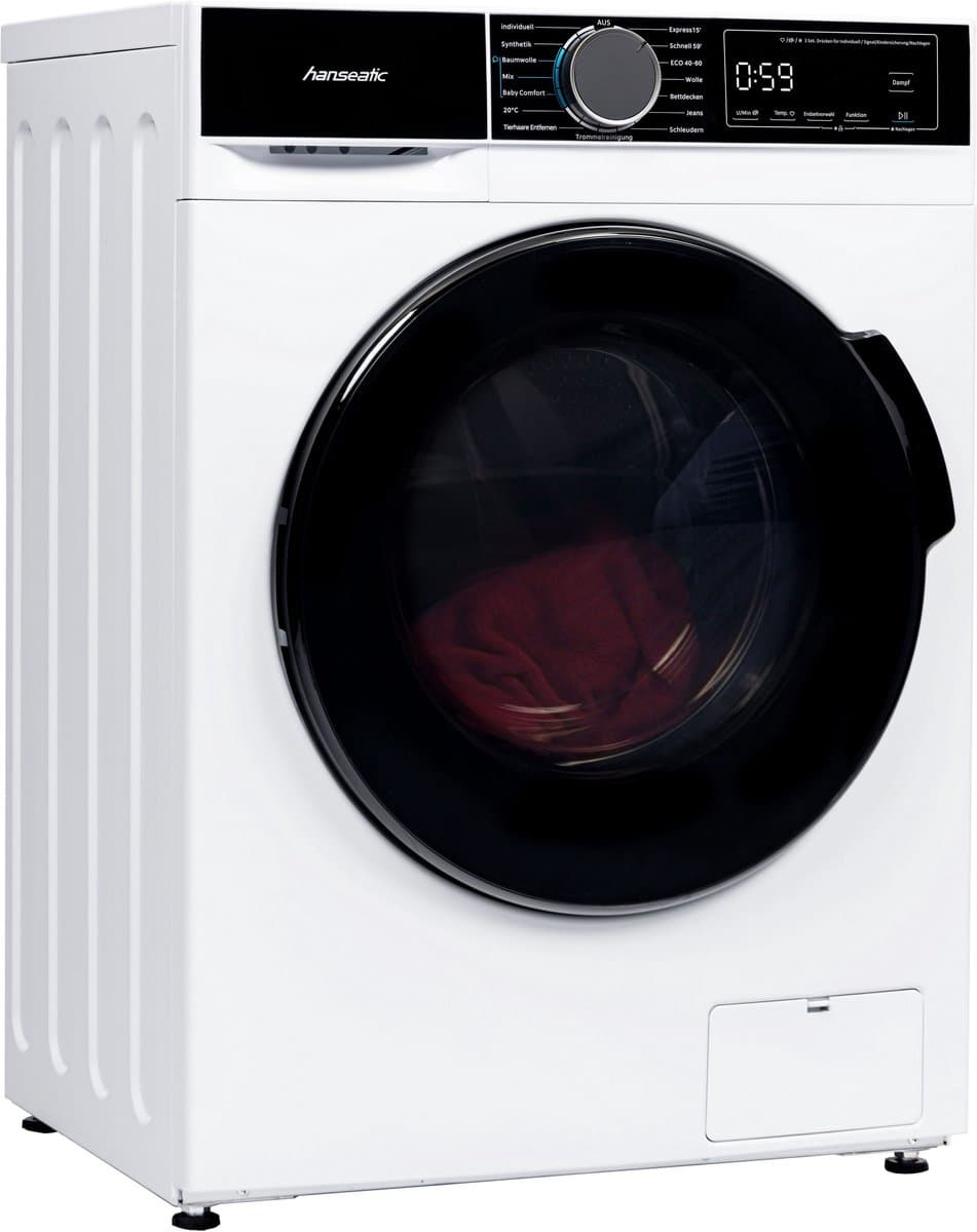 HANSEATISCH Wasmachine HWMA714A - 7kg - 1400rpm - Duits Display — afbeelding 1