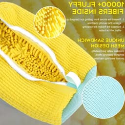Herbruikbare Schoenwaszak voor Diverse Schoenen, Wasmachine- en Drogenbestendig, Voorkomt Dents en Beschadigingen, Ideaal voor Sport- en Laarzen, Geel — thumbnail 3