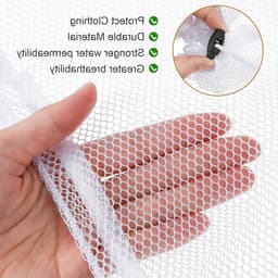 Set van 3 waszakken voor wasmachine, mesh wasnetten met trekkoord, beschermt kleding tegen vervorming en vouwen, maten 30 x 40, 40 x 50 en 50 x 60 cm — thumbnail 5
