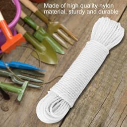 Nylon Waslijn - Droog Touw - Buiten Drogen - UV Bestendig - 20 Meter - Wit — thumbnail 2