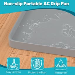 Draagbare Airco Druppelpan - Lekbak Airco - Vloer Beschermen - Antislip met Rand - 60 x 50 cm - Grijs — thumbnail 4