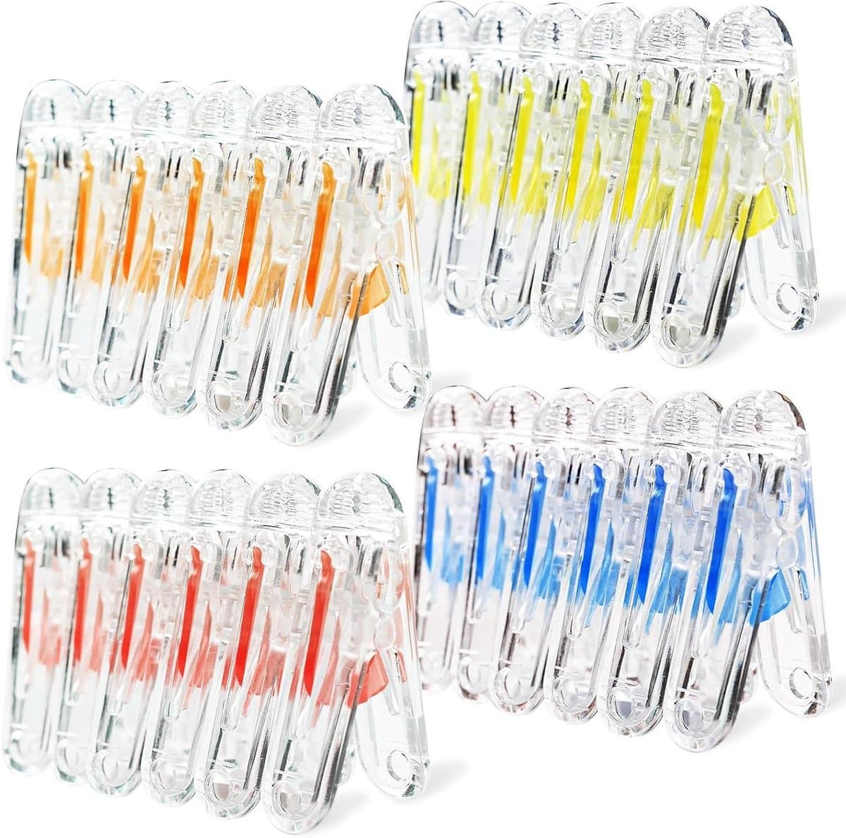 Wasknijpers Kunststof - Kledingklemmen Handdoek - Kleding Droog Houden - Sterke Winddichte Grip - 24 Stuks - Multi Color — afbeelding 1