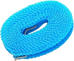 Waslijn - Draagbaar - Kamperen Reizen - Winddichte Haken - 500 cm - Blauw — thumbnail 4