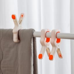 Set van 8 Winddichte Strandhanddoek Klemmen, Grote Plastic Wasknijpers in Heldere Kleuren voor Zonnebedden en Zwembanken — thumbnail 2