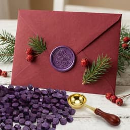 300 Stukse Wasbolletjes met Smeltlepel, Paars Octagonaal Wax Seal Set voor Stempels, Uitnodigingen, Kaarten en Trouwen — thumbnail 5