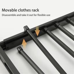 Uittrekbaar Droogrek - Plank Organizer Lade - Ruimte Besparen - Aluminium Legering Frame - 61 cm - Wit — thumbnail 4