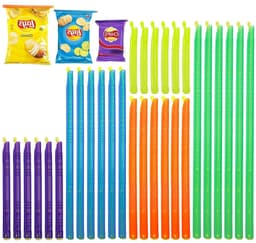 Zak Sluitclips - Zakverzegelaars Keuken - Voedsel Bewaren - Herbruikbaar en Kleurrijk - 5 Maten - Multicolor — thumbnail 1