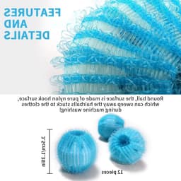12 Stuks Lintballen voor Wasmachine - Herbruikbare Haarvangers voor Dierenharen, Effectieve Verwijderaar van Honden- en Kattenharen, Ideaal voor Wasmachine en Droger — thumbnail 3