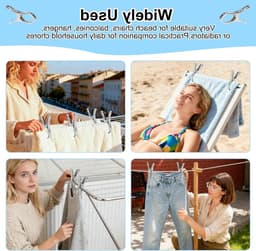 Set van 10 Handdoek Klemmen 13cm Geschikt voor Strandstoelen, Grote Kledingknijpers en RVS Handdoek Klemmen voor Badhanddoeken en Lakens — thumbnail 5