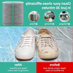 XL Schoenwaszak met Extra Reinigingsvak voor Zolen - Ideaal voor Sneakers en Schoenen, Versterkte Ritssluiting, Wasnet voor Veilig Wassen — thumbnail 5