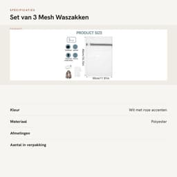 Dailygoods- Waszak 3-delig - Wasnet voor Wasmachine - Waszak met Ritssluiting - Fijnmazig Net - 30x40 cm - Ademend en Scheurvast — thumbnail 5