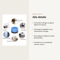 Dailygoods- Antivibratie Pads 4 Stuks - Geluiddichte Voeten - Wasmachine/Droger Stabilisatie - Ondersteuning Kit - PVC/Rubber Materiaal - Eenvoudig te Gebruiken - Schokabsorberende Pads — thumbnail 2