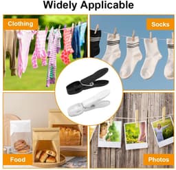 Dailygoods- Wasknijpers Set van 60 - Antislip Kunststof Wasknijpers - Wasknijpermandje - Windbestendige Wasknijpers - Beschermt Kleding - Afmetingen 7,3 x 2,5 cm - Wasknijperset — thumbnail 4
