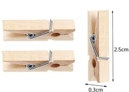 Dailygoods- Mini Wasknijpers 100 Stuks - Houten Klemmen - Herbruikbaar - Weerbestendig - Multifunctioneel - Milieuvriendelijk — thumbnail 4