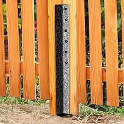 Grondankers Hekpalen - Versterkingspalen Omheining - Hekken Repareren - Verdikte Barrière Ondersteuning - 71.5 cm - Zilverkleurig — thumbnail 3