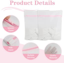 Dailygoods- Wasnet Set van 2 - 50 x 60 cm - Premium Waszak - Bescherming Tegen Vervorming - Antislip Ritssluiting - Hoogwaardige Polyester — thumbnail 5