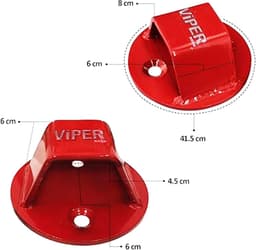 Motor Grondanker - Diefstalbeveiliging Motor - Motor Beveiligen - Volledig Gelast Staal - 13 x 13 x 6 cm - rood — thumbnail 3