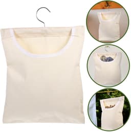 Wasknijper Opbergtas - Kleding Clip Houder - Wasknijpers Opbergen - Met Ophanghaak - 35x27cm - Beige — thumbnail 5