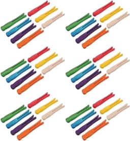 Houten Wasknijpers - Kleine Clips - Knutselprojecten Ophangen - Platte Bek Ontwerp - 100 Stuks - Meerkleurig — thumbnail 1